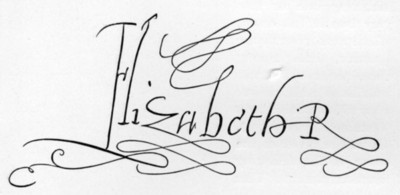 handwritten Elizabeth P.