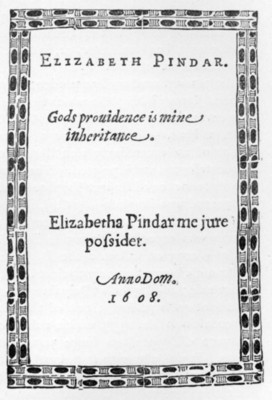 front cover of Elizabeth Pindar's prayer book