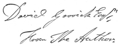handwritten inscription to David Garrick written by Sheridan