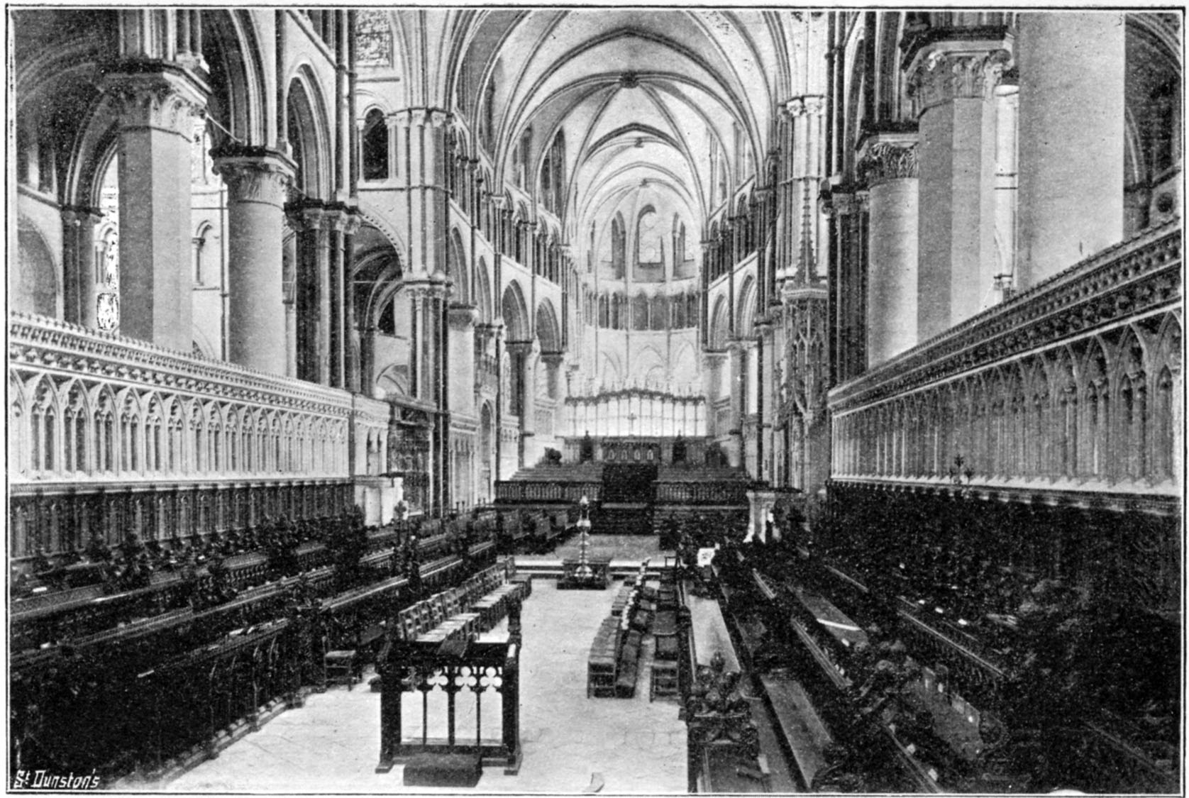 Old Postcard  Canterbury Cathedral N W Transept 