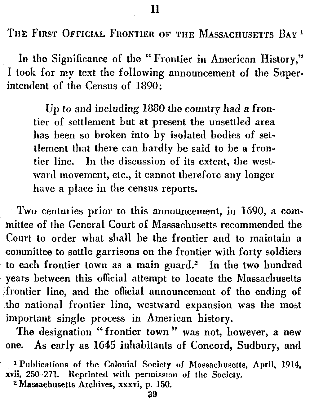 Реферат: The Significance Of The Frontier In American