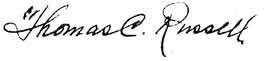 Handwritten signature of Thomas Russell