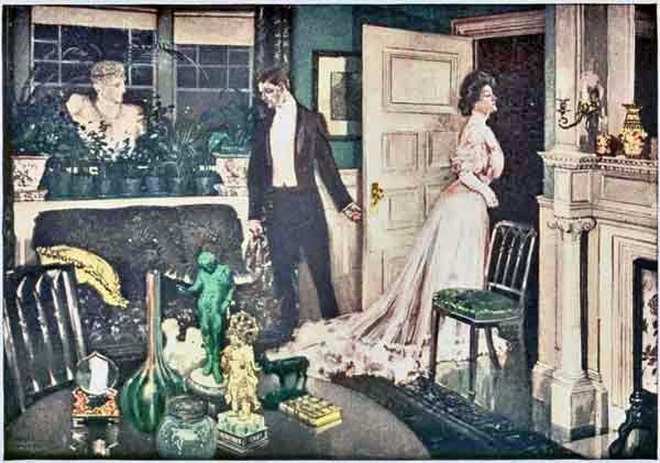 I swept past him with my nose in the air, trying to
look like Mother