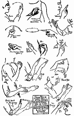 Seventeen Gestures Currently Used in the Sign Language