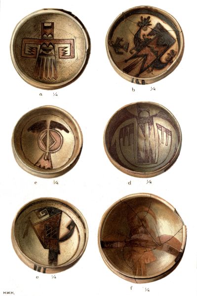 PL. CXLVII—
FOOD BOWLS WITH FIGURES OF BIRDS, FROM SIKYATKI