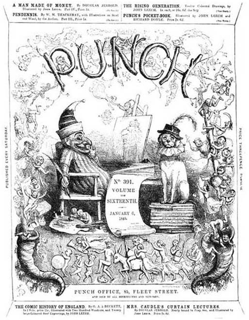 PUNCH'S SIXTH AND LAST WRAPPER, DESIGNED BY RICHARD
DOYLE. SECOND DESIGN. JANUARY, 1849.