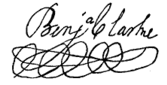 Signature, Benjamin Clarke