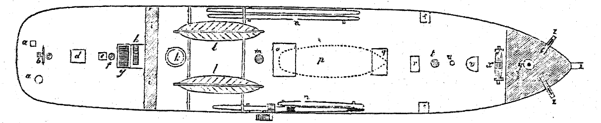 Plan of upper deck.