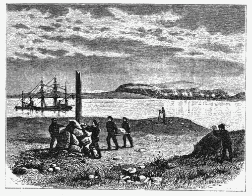 VIEW AT CAPE CHELYUSKIN DURING THE STAY OF THE EXPEDITION.