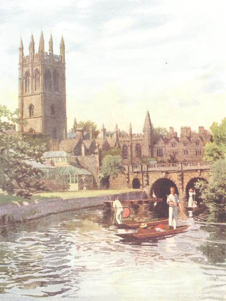 Magdalen College and Bridge from the Cherwell
