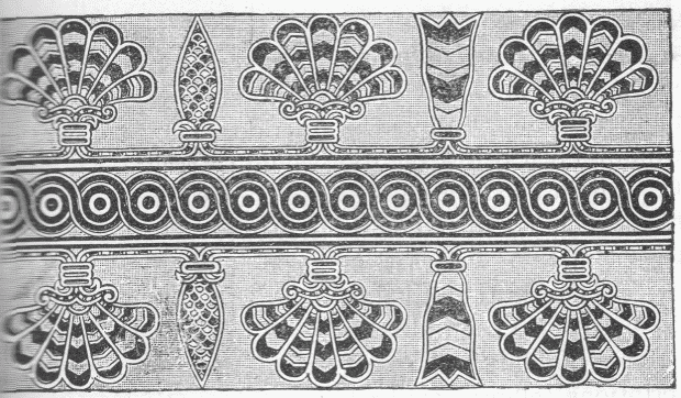 23.—COLORED FRIEZE IN ENAMELLED TILES.