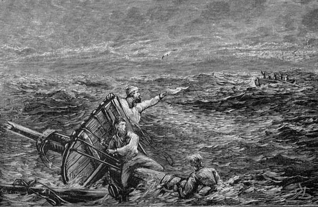 WHEN DAY BROKE THE MAST WAS VISIBLE.