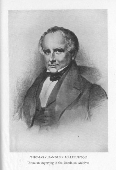 THOMAS CHANDLER HALIBURTON.  From an engraving in the Dominion Archives