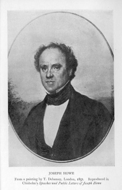 JOSEPH HOWE.  From a painting by T. Debaussy, London, 1831.  Reproduced in Chisholm's _Speeches and Public Letters of Joseph Howe_