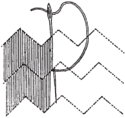 Example of cushion stitch