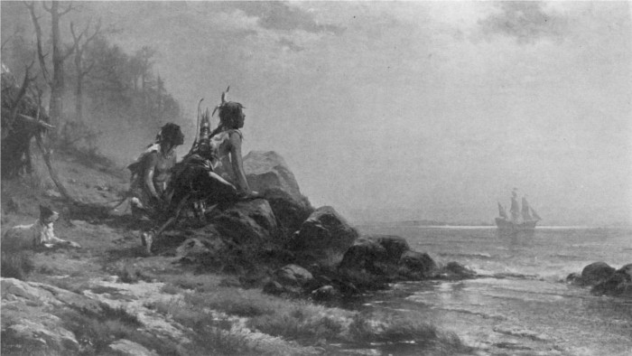 Henry Hudson Entering New York Bay