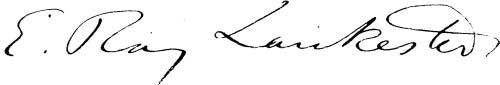 signature of E. Ray Lankester