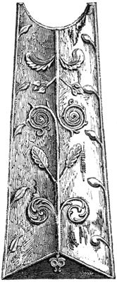 carved coffin lid