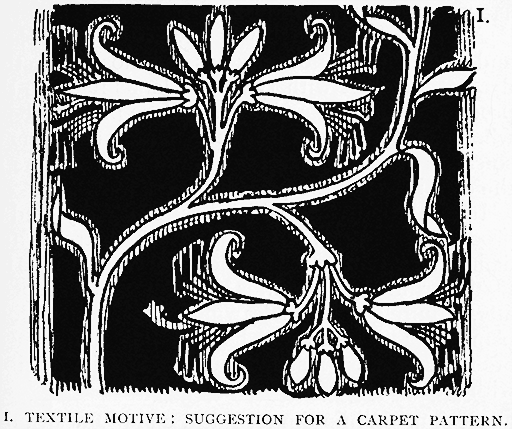 I. Textile Motive: Suggestion for a Carpet Pattern.