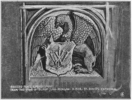 Recessed Panel Carved Stone
From the Tomb of Bishop John Morgan D. 1504, St. David's Cathedral.