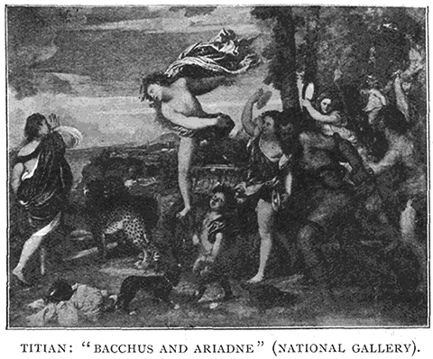 Titian: “;Bacchus and Ariadne”; (National Gallery).