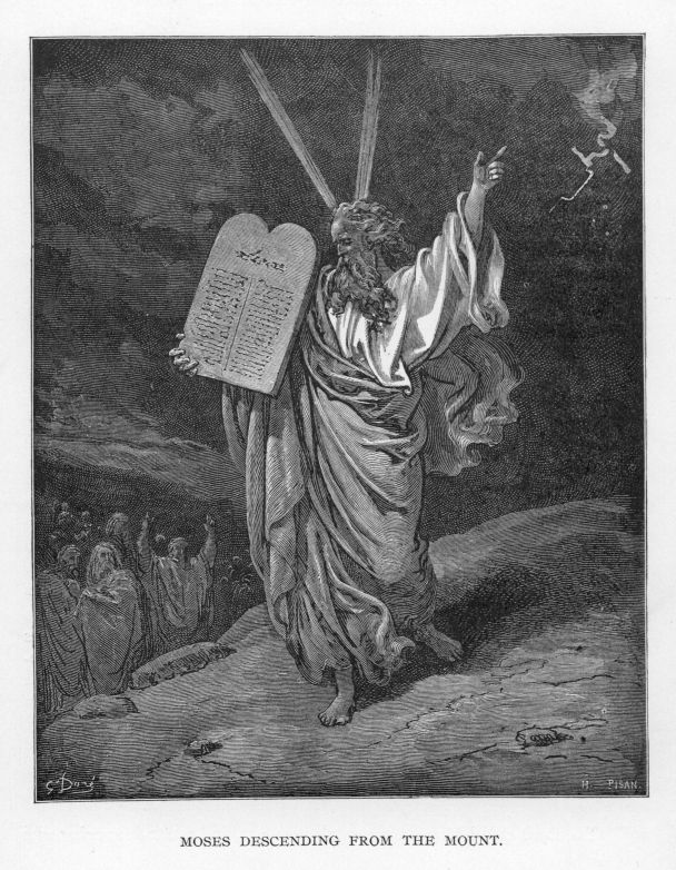 Moses descending from the Mount