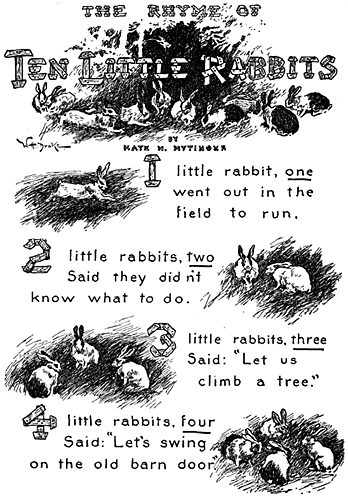 THE RHYME OF TEN LITTLE RABBITS
