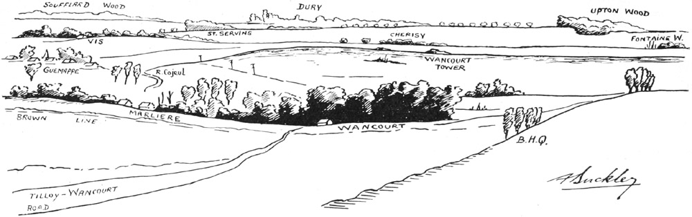 Scene of Attacks on Cherisy. April 1917.