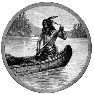 INDIAN IN CANOE