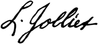 Autograph of Jolliet.
