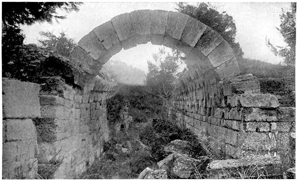 THE ANCIENT ENTRANCE TO THE STADIUM, ATHENS.