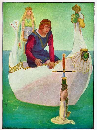 KING ARTHUR GRASPED THE MAGIC SWORD THAT NONE BUT THE
BRAVEST MIGHT HOLD