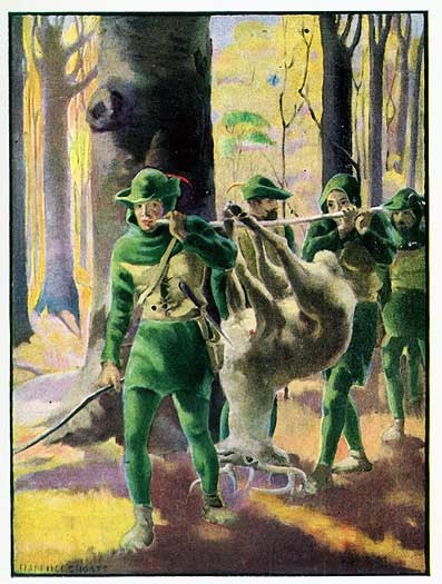 ROBIN HOOD'S BAND MADE MERRY BY KILLING THE KING'S DEER