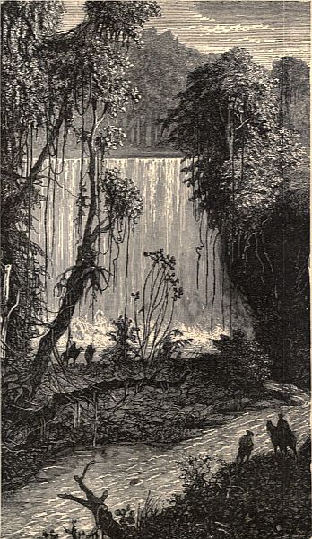 Fall of Ing&eacute;nio (from a drawing by the Marquis of Radepoint).