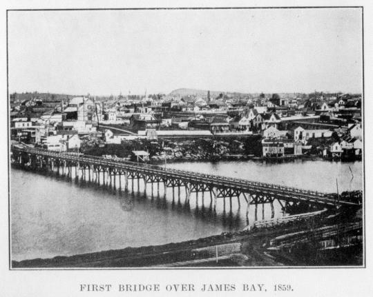 [Illustration: First bridge over James Bay.]