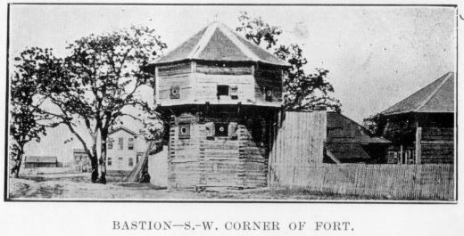 [Illustration: Bastion at S.W. corner of Fort.]