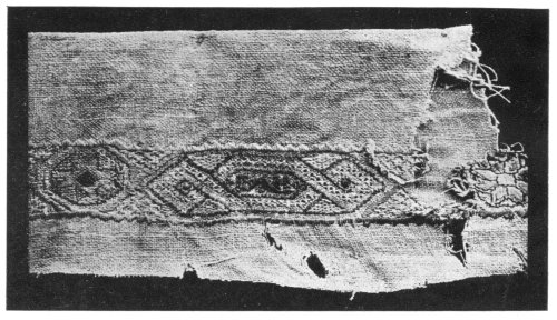 EGYPTIAN CUT AND DRAWN WORK.

Found in a tomb in Thebes.