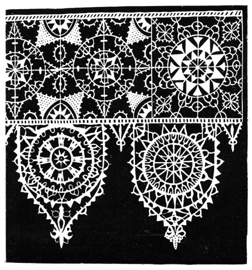 ORIGINAL PATTERNS DESIGNED BY VINCIOLA.

Seventeenth Century.