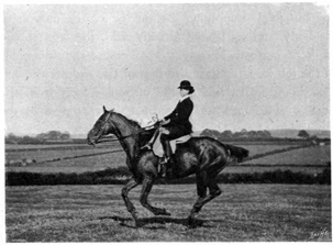Woman riding at the canter