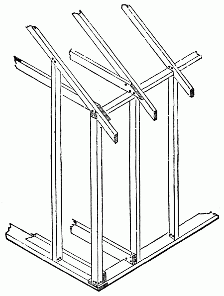 Fig. 113.—Isometrical Perspective Balloon Frame.