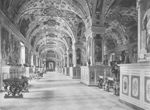 Fig. 16. Great Hall of the Vatican Library, looking west.