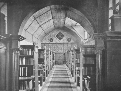 Fig. 82. Interior of the west Library at Merton College, Oxford. From a photograph by H. W. Taunt, 1899.