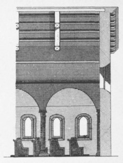 Fig. 91. Ground-plan and section of Library at Cesena.