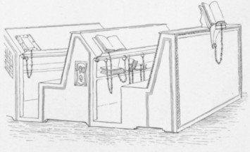 Fig. 93. Bookcases at west end of south side of Library, Cesena.