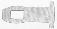 Fig. 108. Outline of bolt forming part of ironwork.