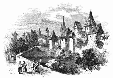 Fig. 228.&mdash;The Town Walls, N&uuml;rnberg.