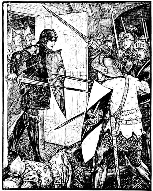 LANCELOT COMES OUT OF GUENEVERE'S ROOM