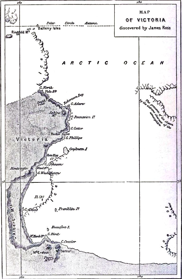 Map of Victoria, discovered by James Ross