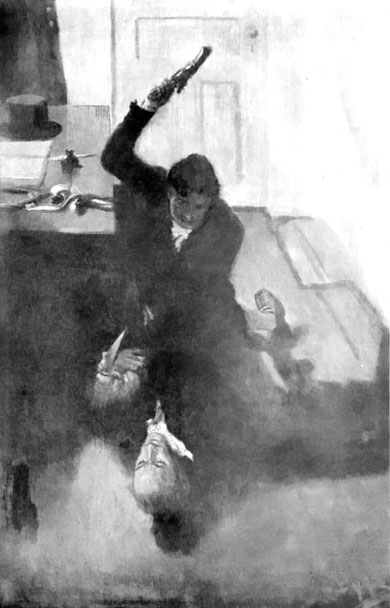 "He Struck Once and Again at the Bald, Narrow Forehead
Beneath Him"
