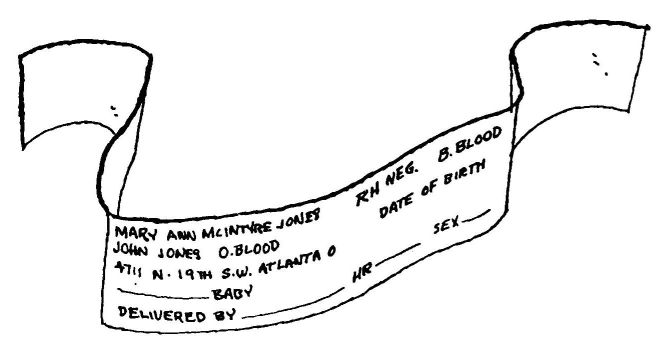Identification tape—for mother